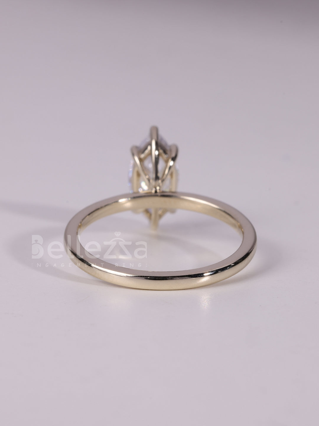 1.0CT-2.0CT Marquise Cut Solitaire Moissanite Engagement Ring