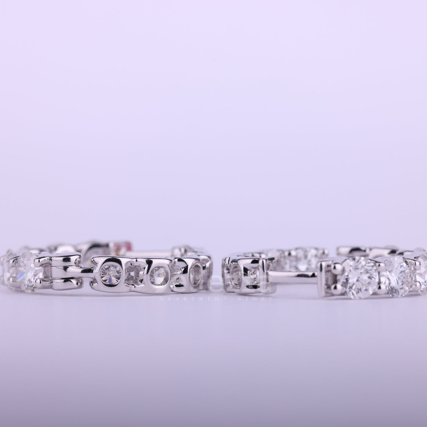 Round Cut Inside-Outside Diamond Moissanite Hoop Earrings