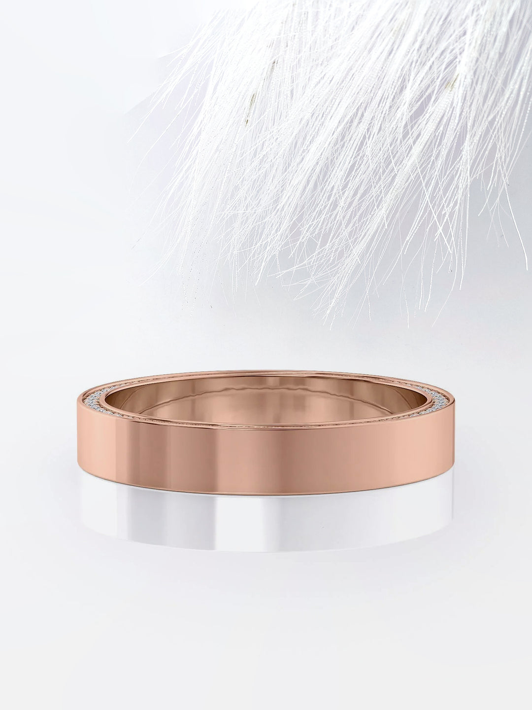 Round Cut Channel Moissanite Men's Diamond Wedding Band