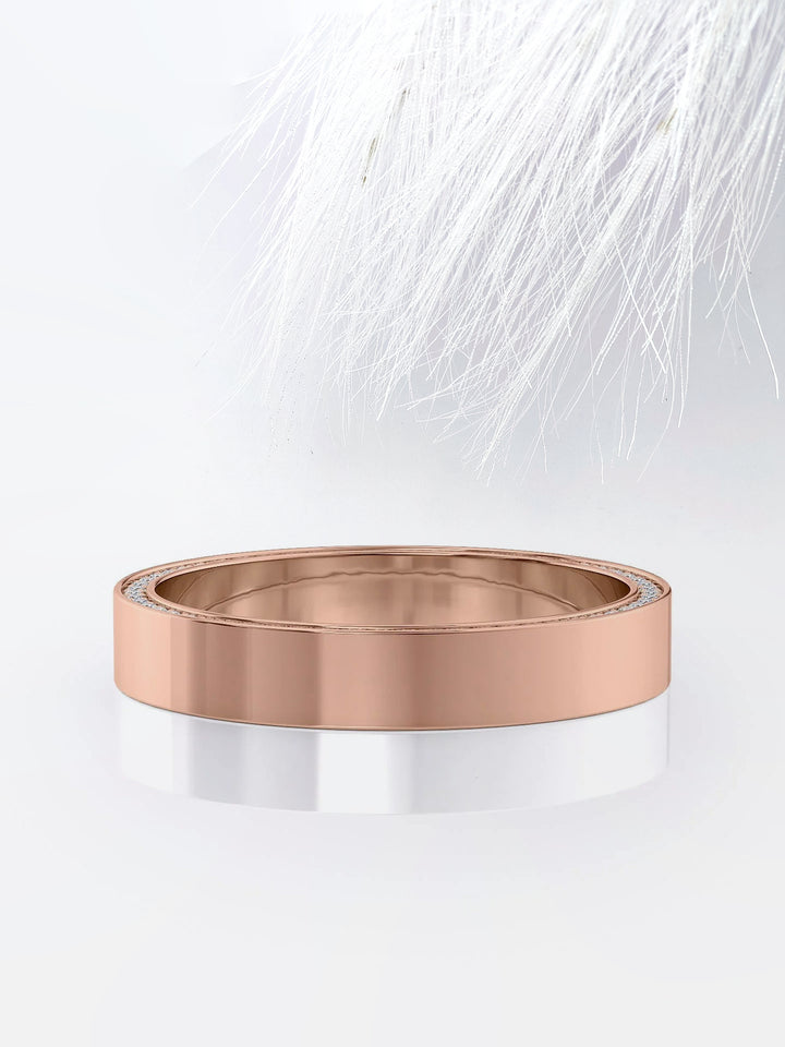 Round Cut Channel Moissanite Men's Diamond Wedding Band