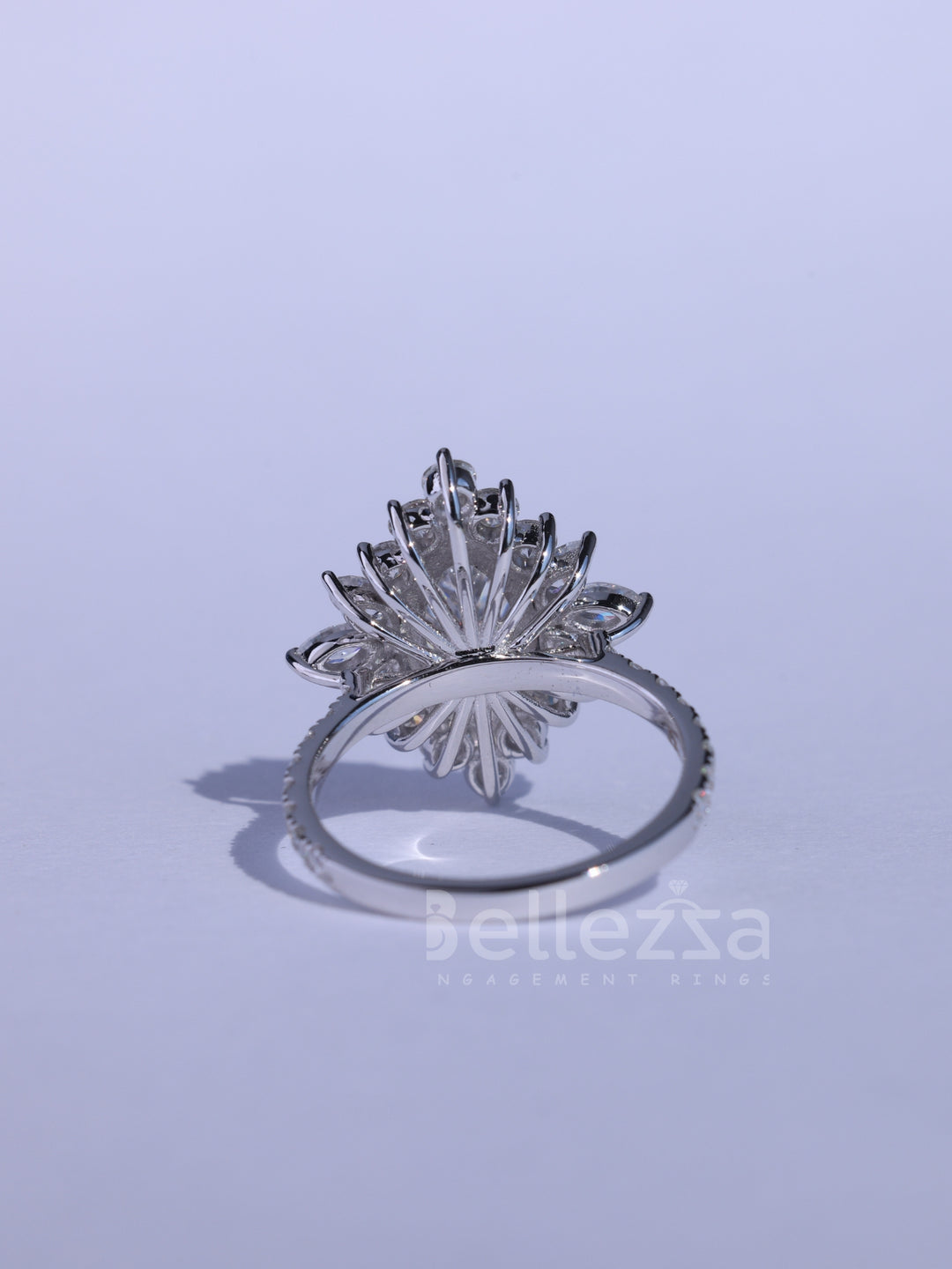 1.50CT Marquise Cut Cluster Diamond Moissanite Engagement Ring