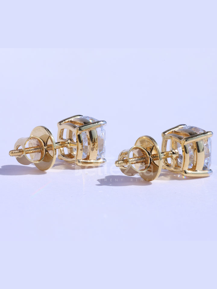 Cushion Cut Diamond Moissanite Stud Earrings For Her