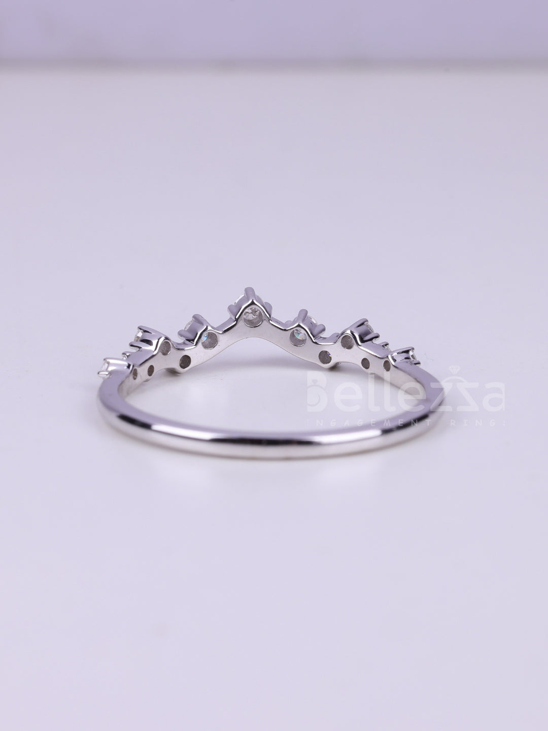 Round Cut Dimaond Cluster Moissanite Wedding Band