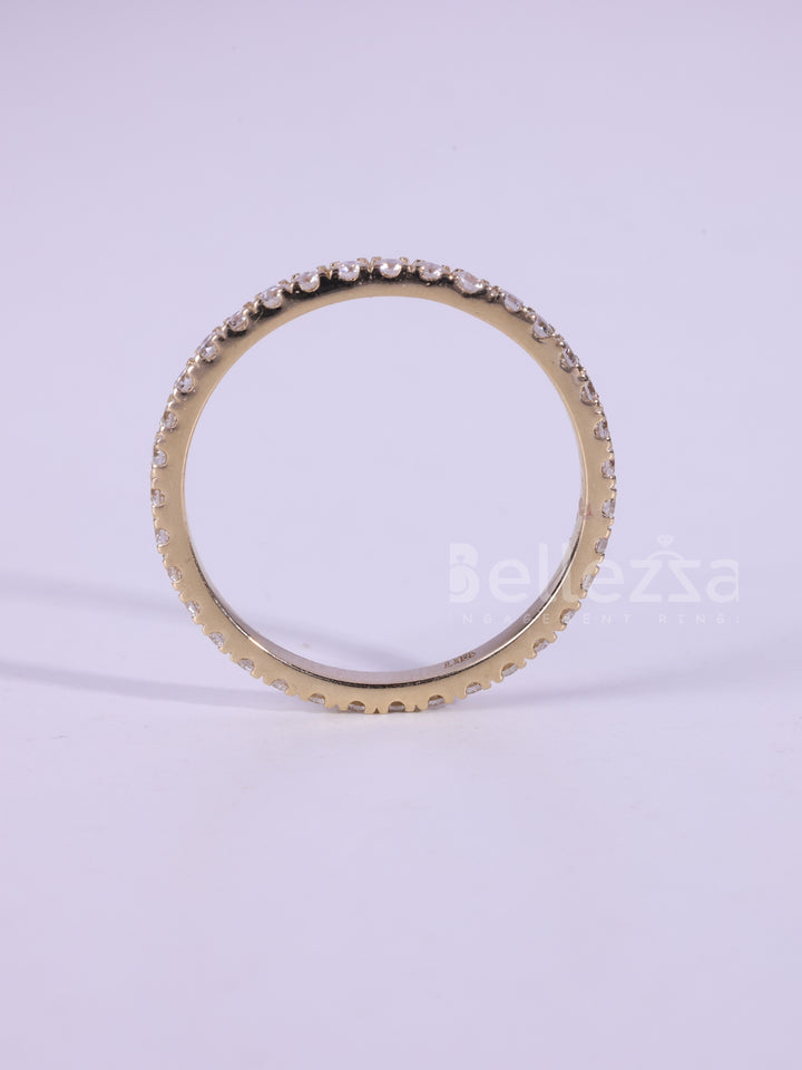 0.90TCW Round Cut Full Eternity Wedding Band For Her