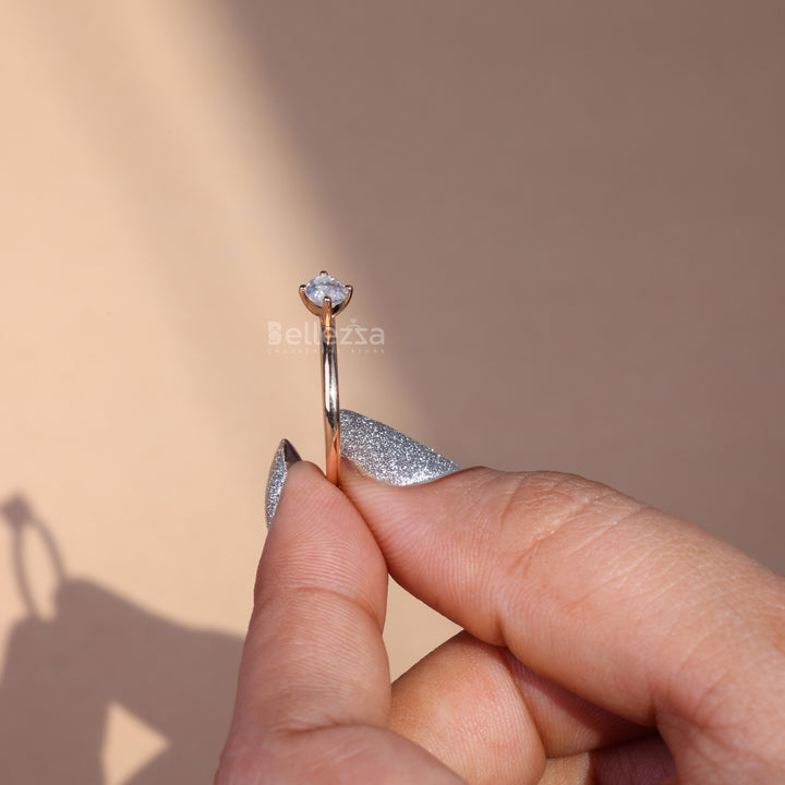 1.0CT East West Marquise Cut Solitaire Moissanite Engagement Ring - Ready to Ship