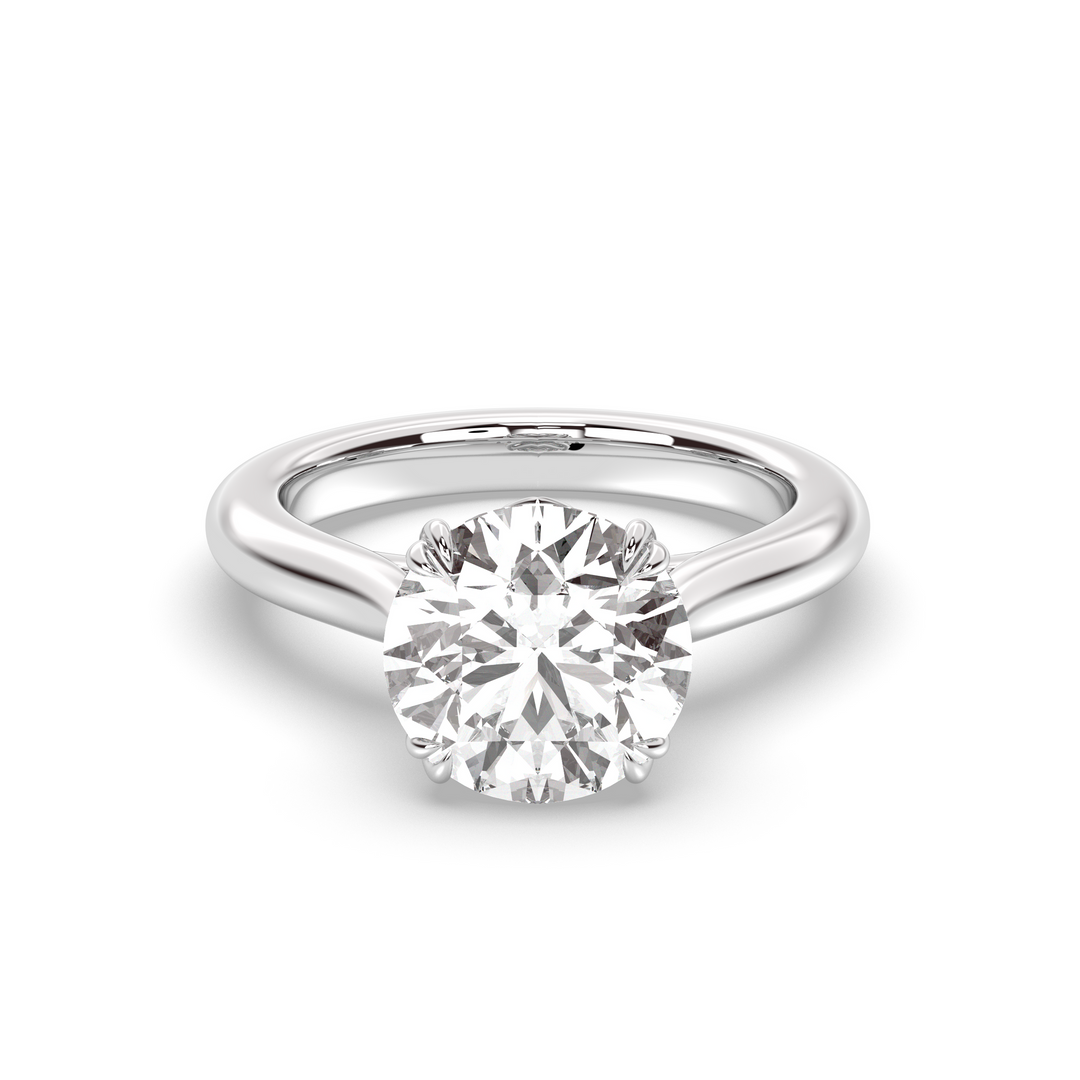 1.50-3.50 CT Round Diamond Solitaire Engagement Ring