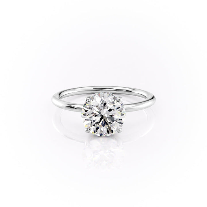 1.50 -3.50 CT Round  Lab Grown Diamond Hidden Halo Engagement Ring