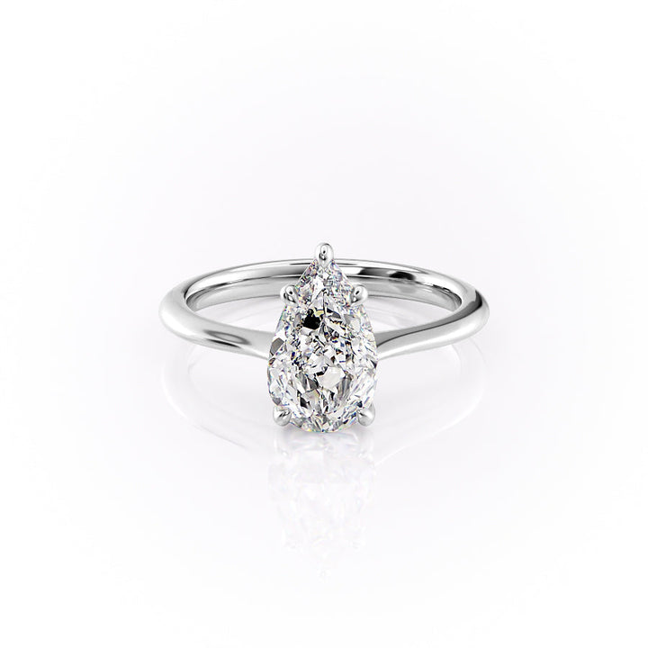 1.50-3.50 CT Pear  Lab Grown Diamond Solitaire Engagement Ring