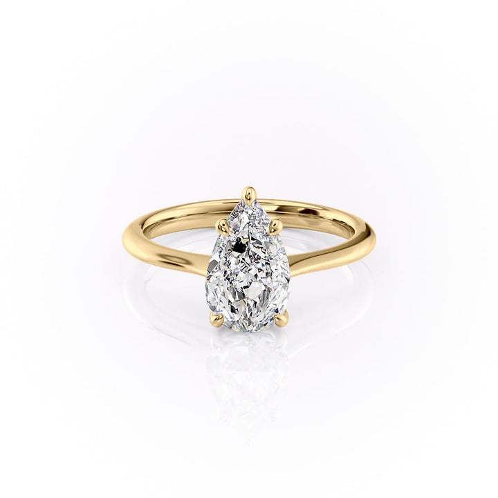 1.50-3.50 CT Pear  Lab Grown Diamond Solitaire Engagement Ring