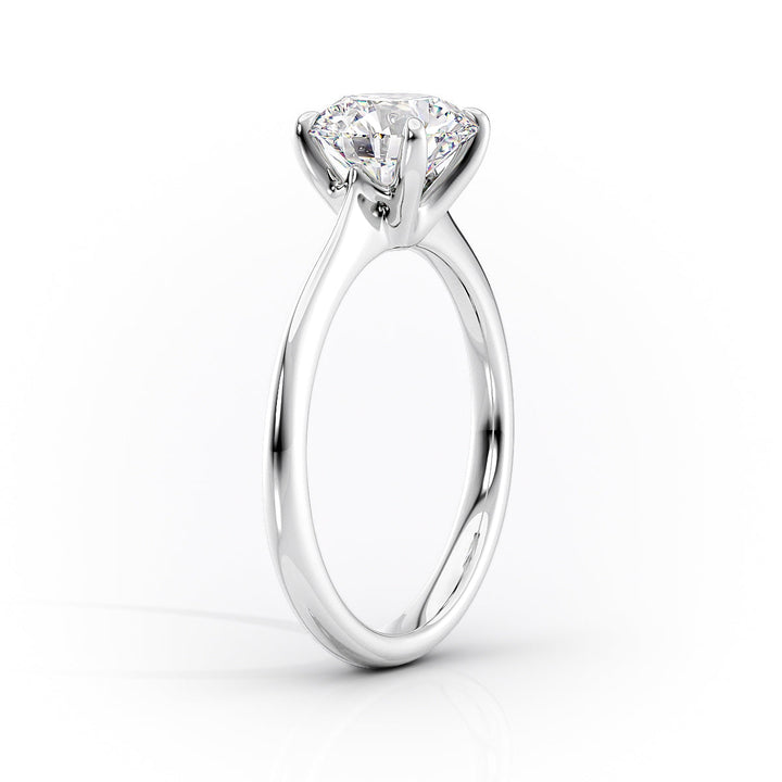 1.0 -3.0 CT Radiant  Lab Grown Diamond Solitaire Engagement Ring