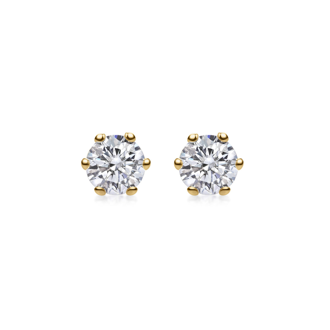 0.5 CT Round Solitaire G/VVS Lab Grown Diamond Earrings