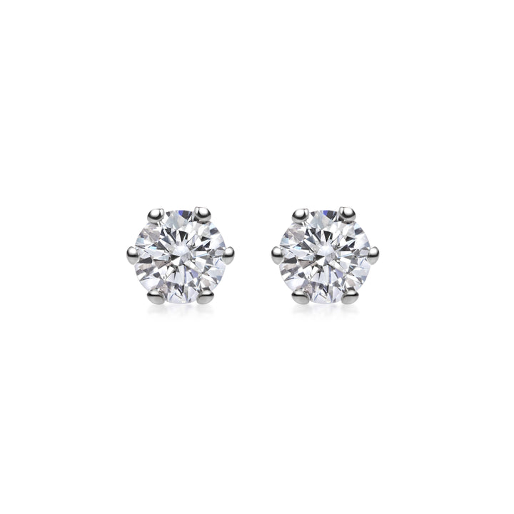 0.5 CT Round Solitaire G/VVS Lab Grown Diamond Earrings