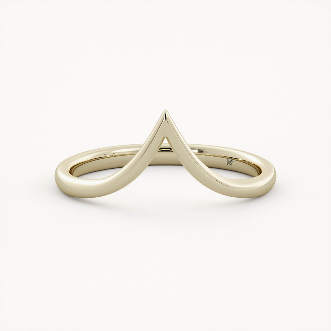Plain Band Curved Wedding Band