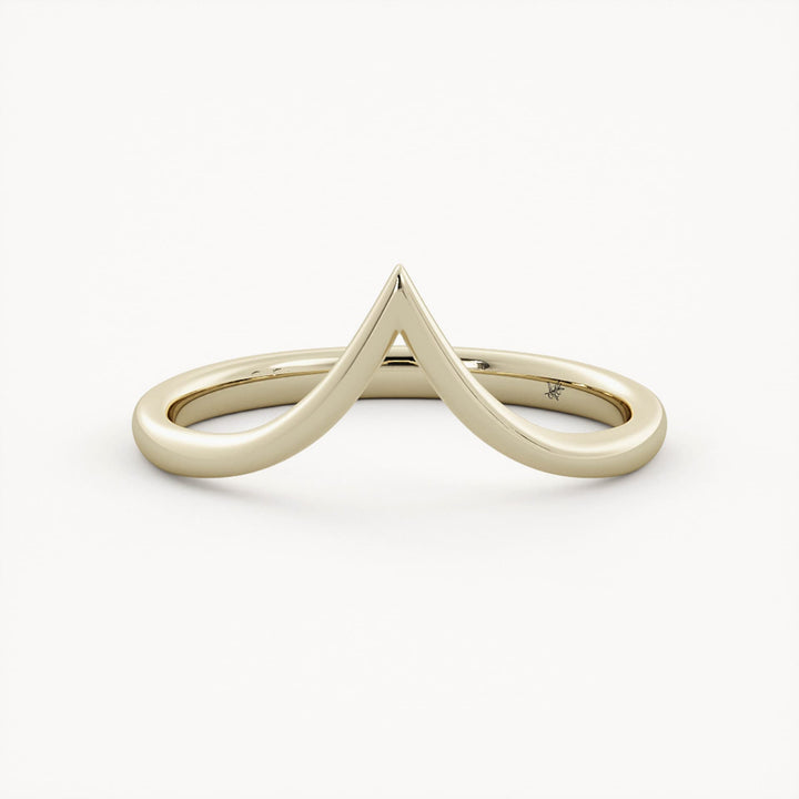 Plain Band Curved Wedding Band