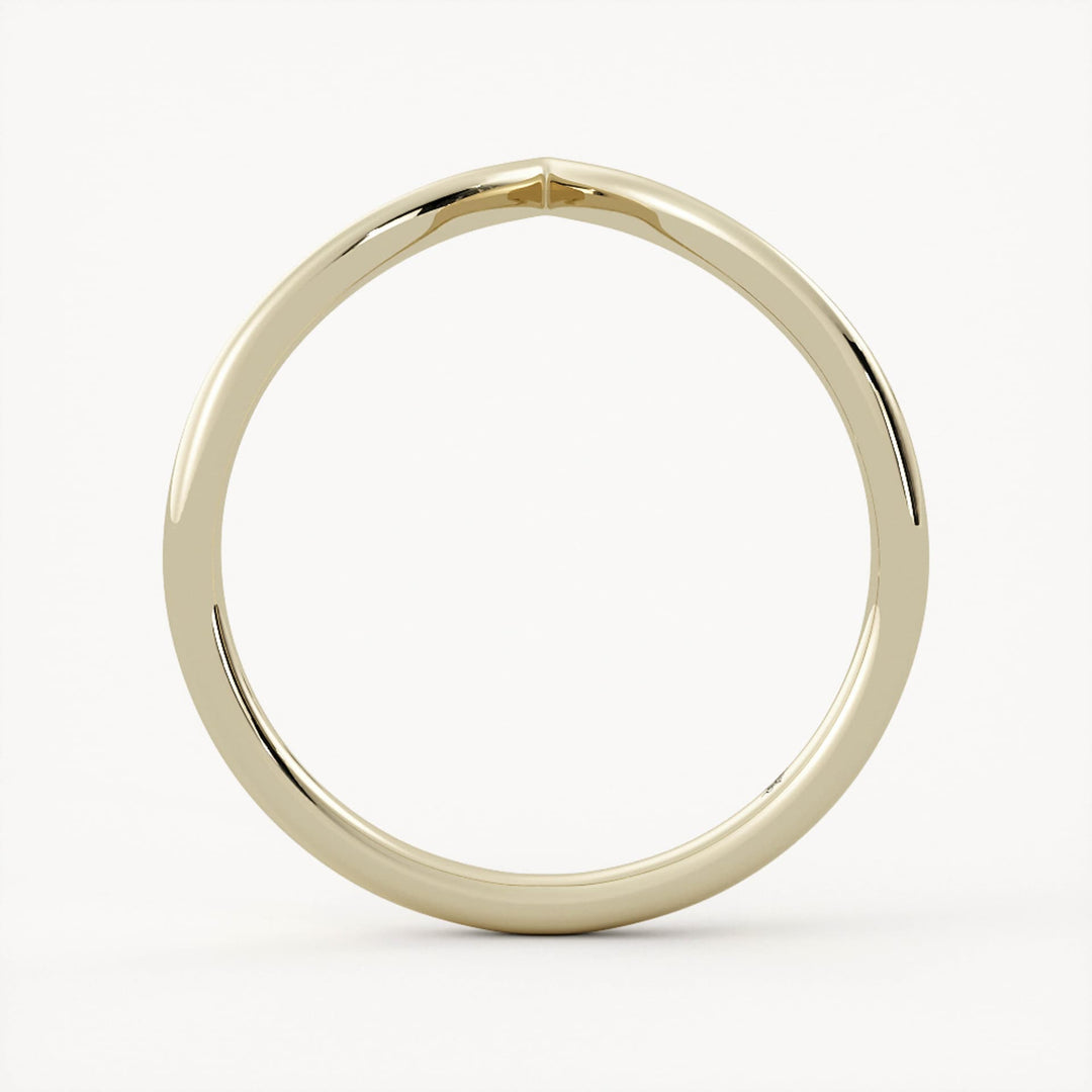 Plain Band Curved Wedding Band