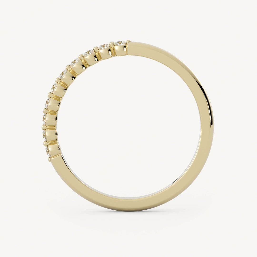 0.15 TCW Round Half Eternity Diamond Wedding Band