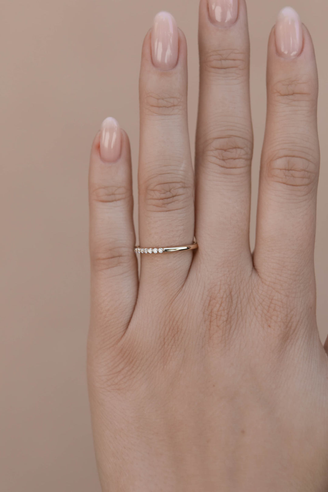 0.15 TCW Round Half Eternity Diamond Wedding Band