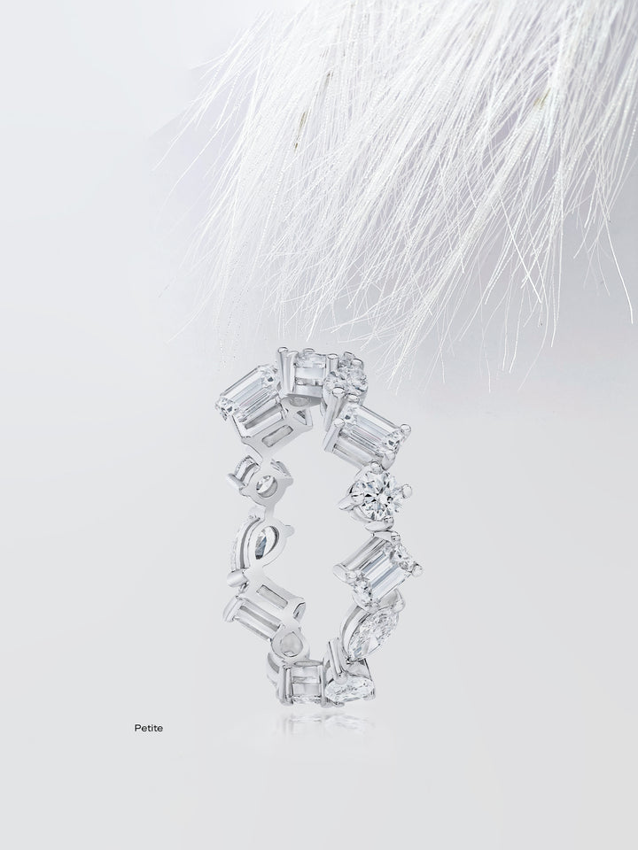 Mixed Shape Eternity Diamond Wedding Band For Women