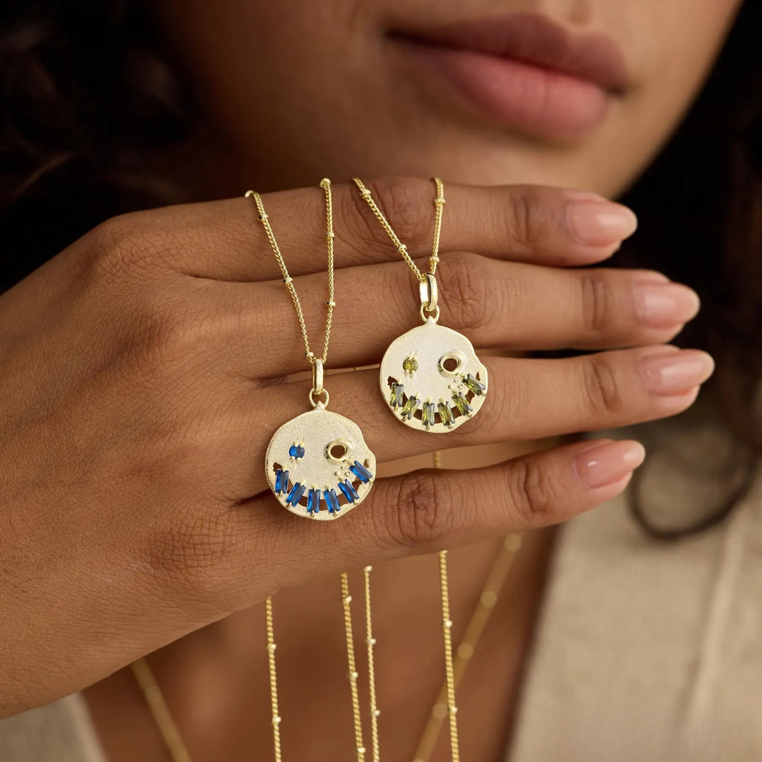 14K Dainty Gold Halloween Skull Necklace for Women