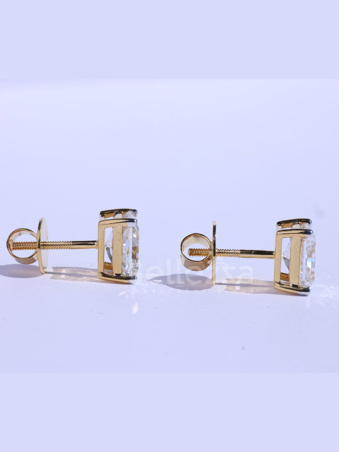 Radiant Cut Diamond Classic Solitaire Stud Earrings For Her