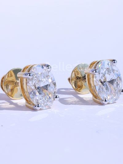 Oval Cut Diamond Moissanite Daily Wear Stud Earrings