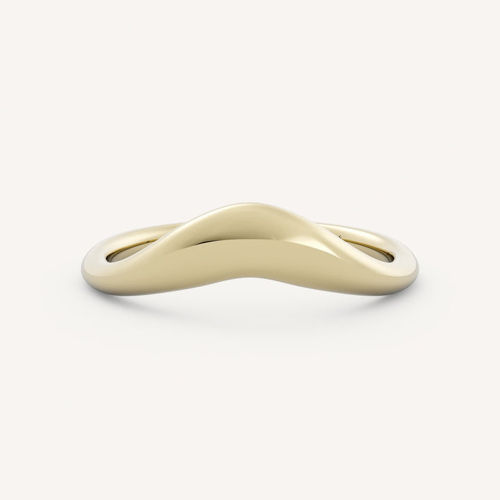 Plain Band Curved Wedding Band
