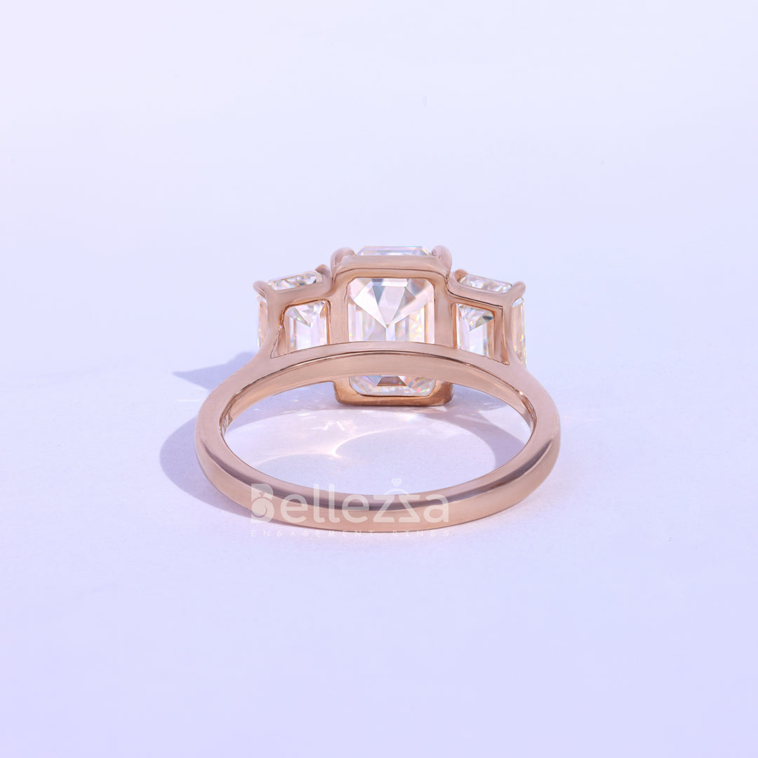 2.0CT Emerald Cut Three Stone Engagement Ring - Ready To Ship