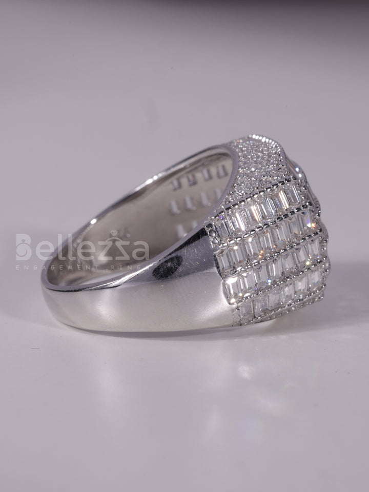 3.0TCW Baguette Cut Unique Men's Engagement Ring For Him