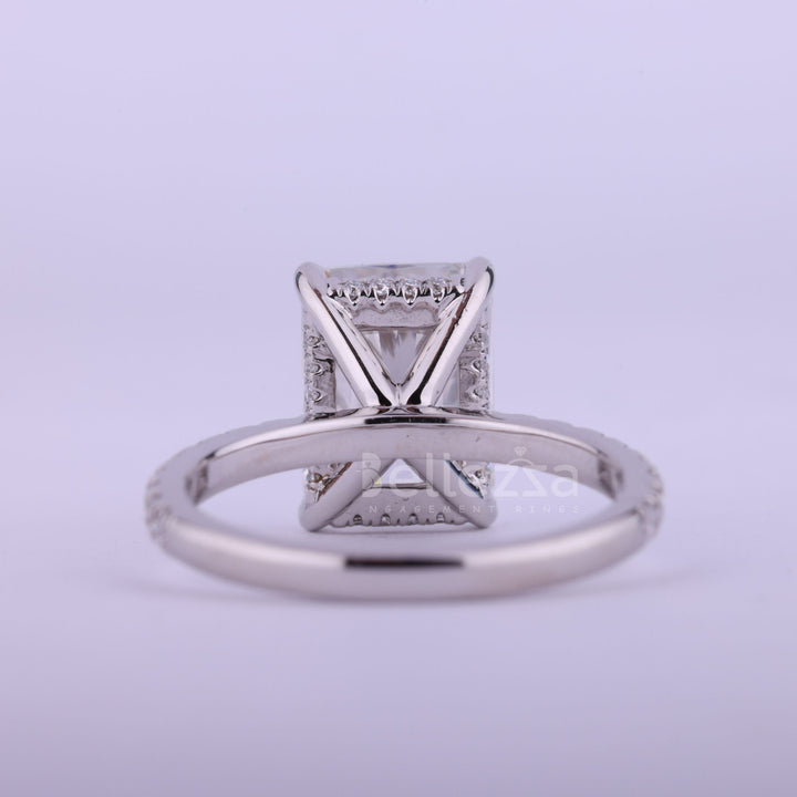1.50CT Radiant Cut Diamond Pave Setting Engagement Ring