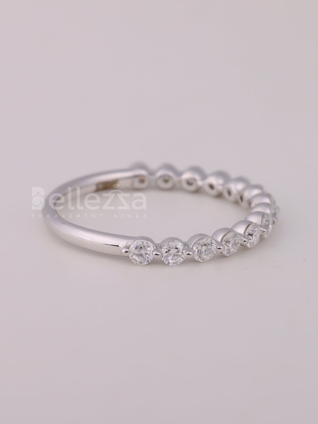 0.30TCW Round Cut Half Eternity Wedding Band For Her
