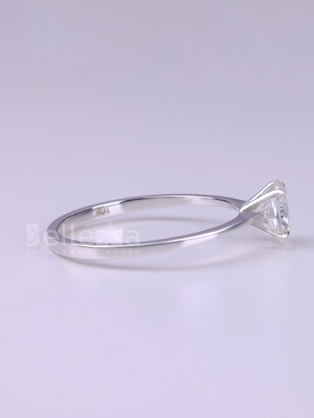 1.0CT Oval Cut Minimalist Solitaire Engagement Ring