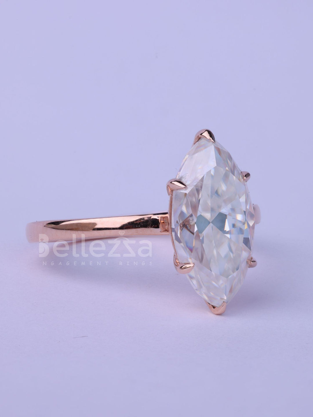 2.0CT Marquise Cut Solitaire Diamond Moissanite Engagement Ring