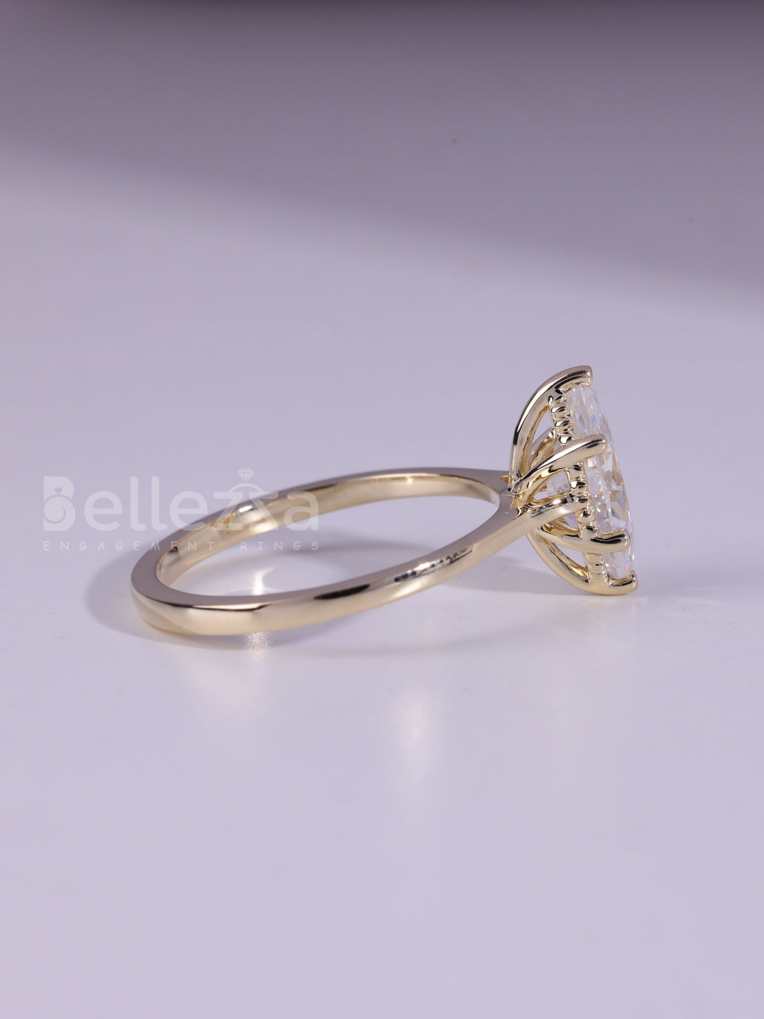 2.0CT Marquise Cut Solitaire Moissanite Engagement Ring