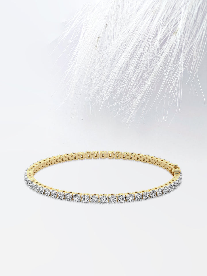 3.0ct Round Cut Tennis Moissanite Diamond Bracelet For Women