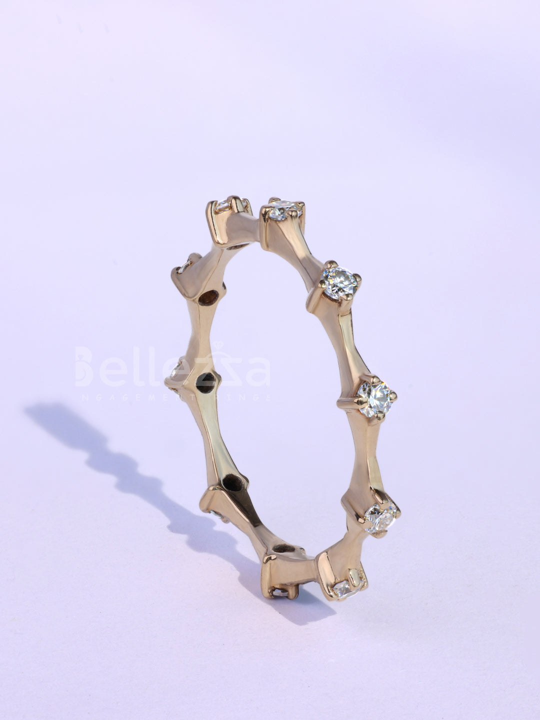 Round Cut Petite Pave Setting Eternity Wedding Band