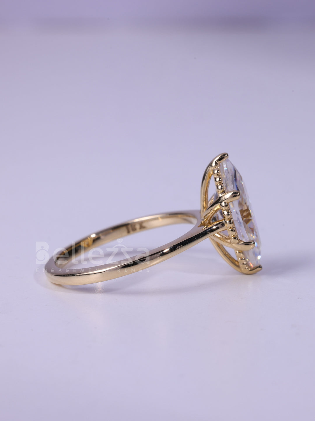 1.5CT-2.5CT Marquise Cut Solitaire Moissanite Engagement Ring