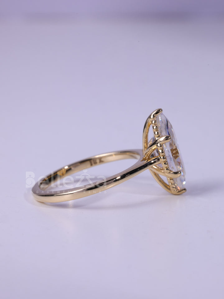 1.5CT-2.5CT Marquise Cut Solitaire Moissanite Engagement Ring