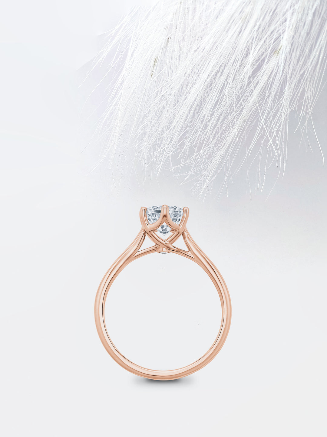 1.0CT Round Cut Solitaire Moissanite Diamond Engagement Ring For Women