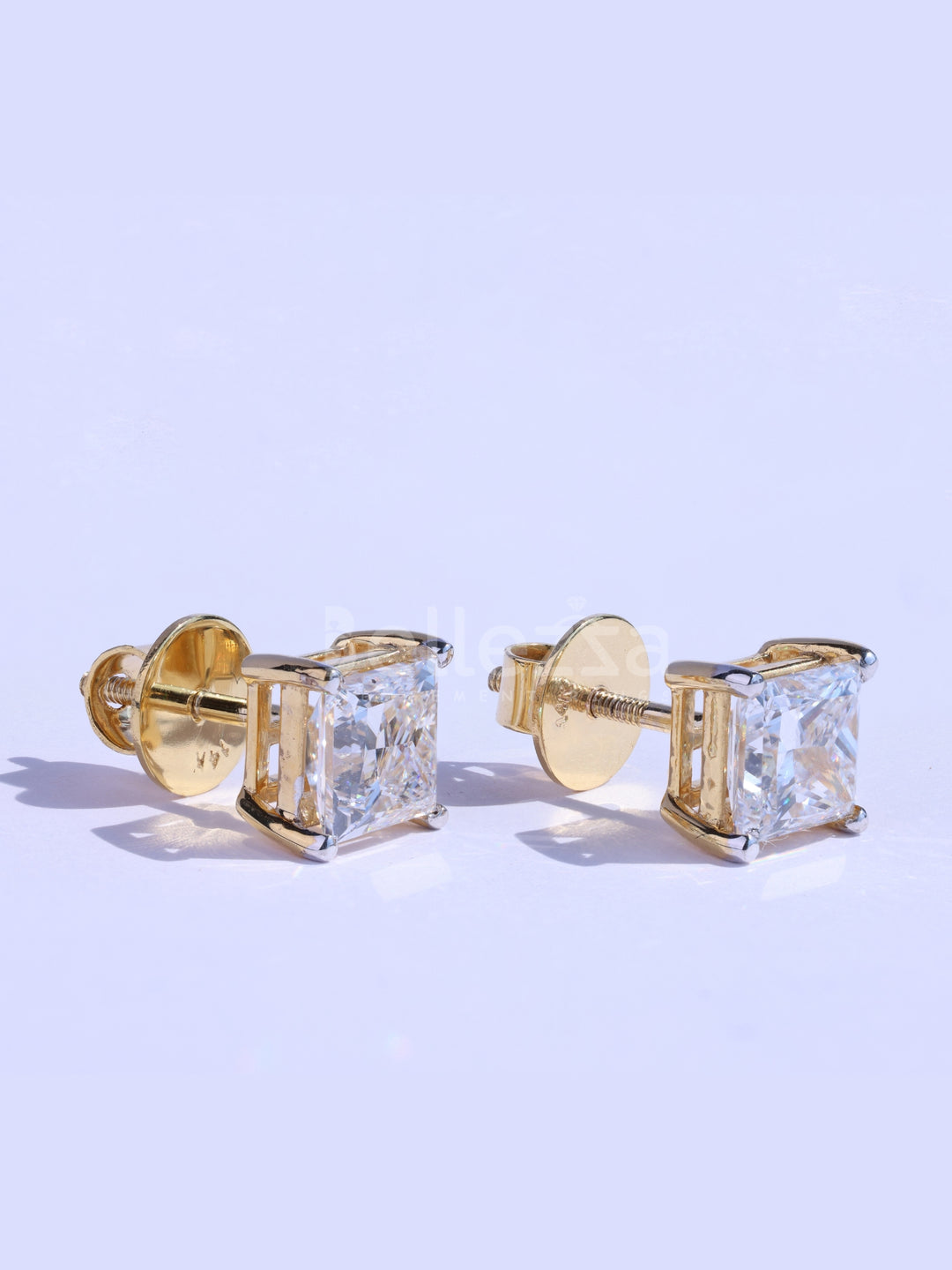 Princess Diamond Moissanite Classic Stud Earrings For Her