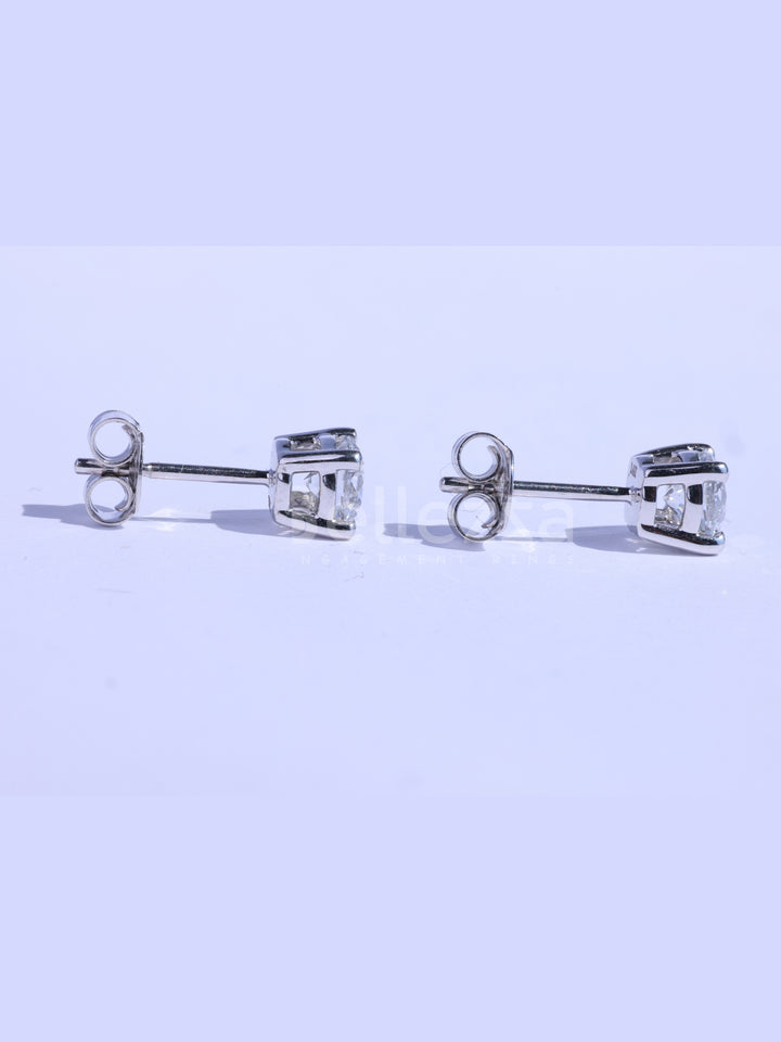 1.0TCW Round Cut Diamond Moissanite Daily Wear Stud Earrings