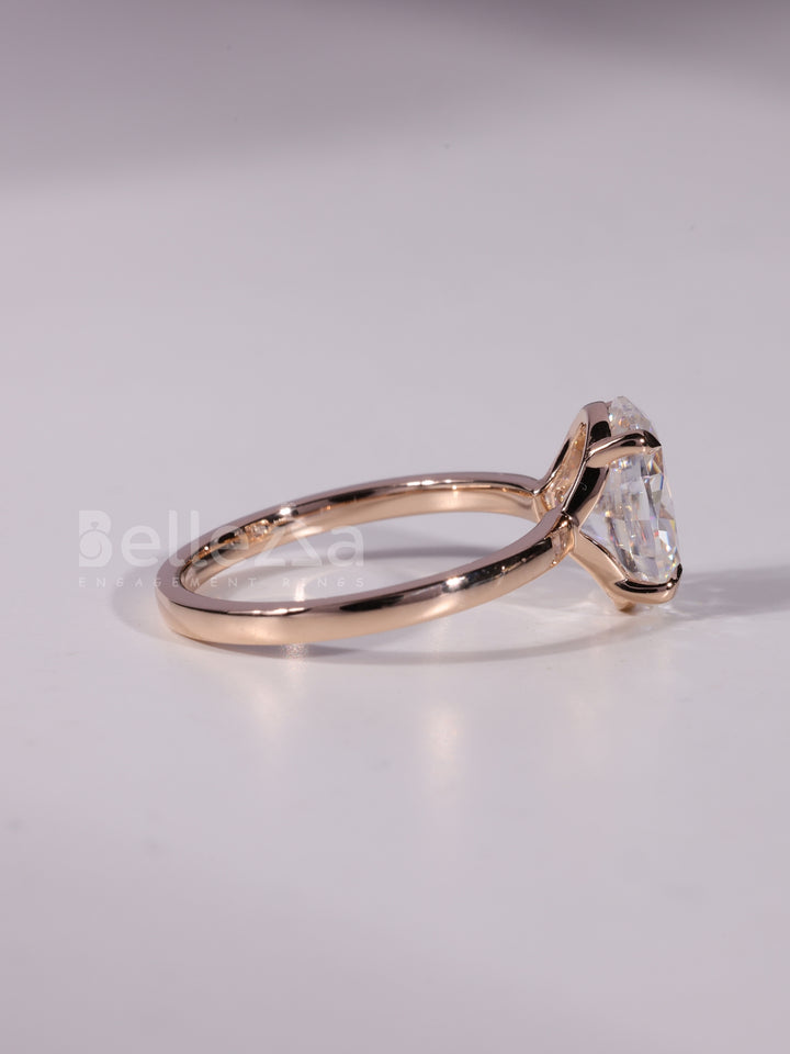 1.50CT-2.50CT Oval Cut Solitaire Moissanite Engagement Ring