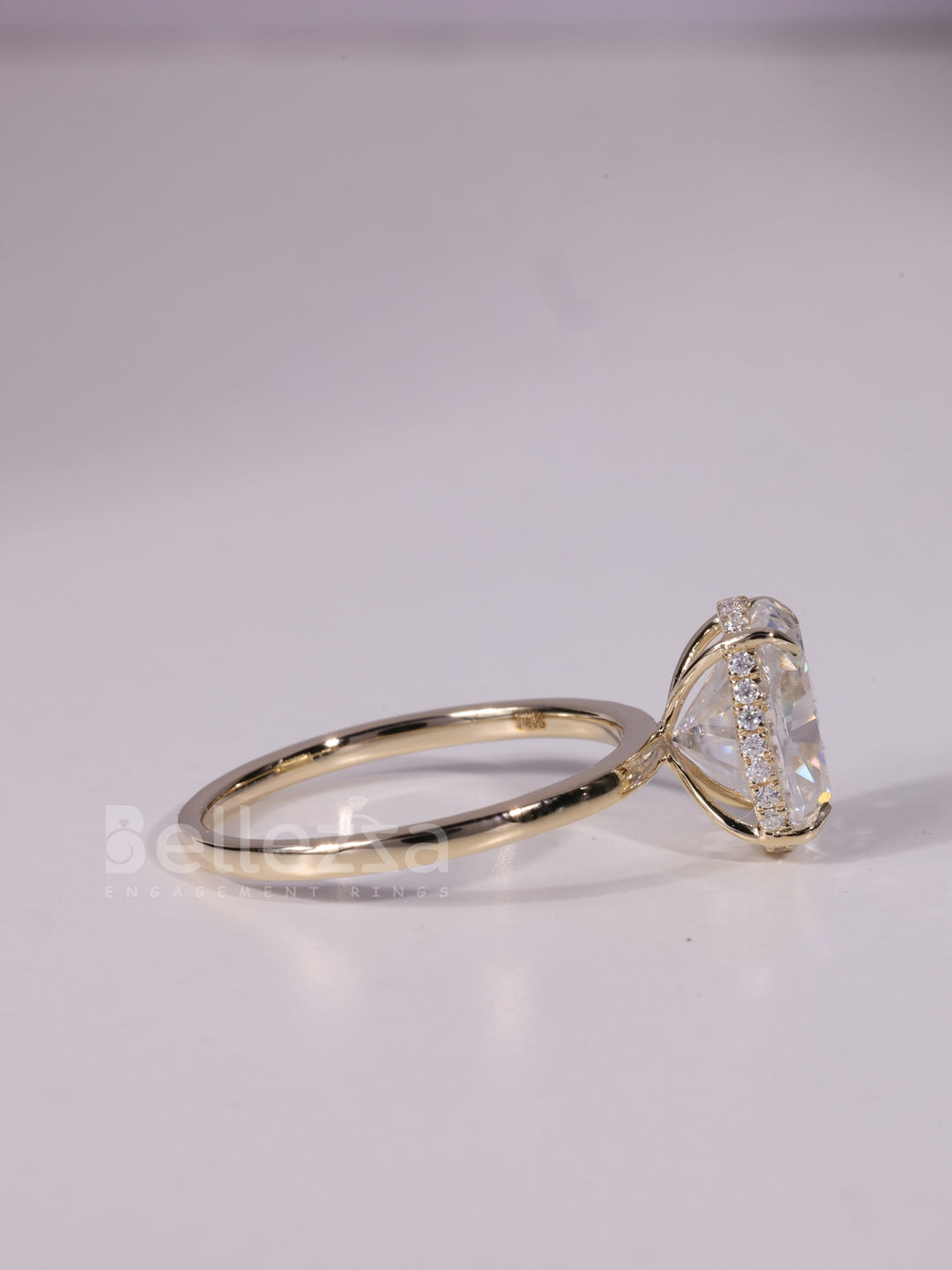 1.50CT-3.50CT Elongated Cushion Cut Hidden Halo Engagement Ring