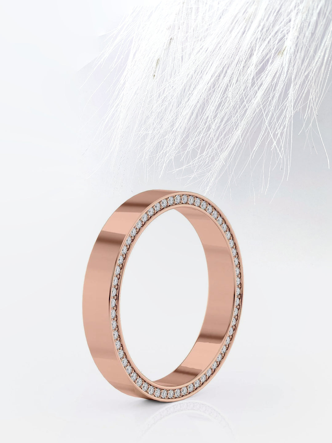 Round Cut Channel Moissanite Men's Diamond Wedding Band