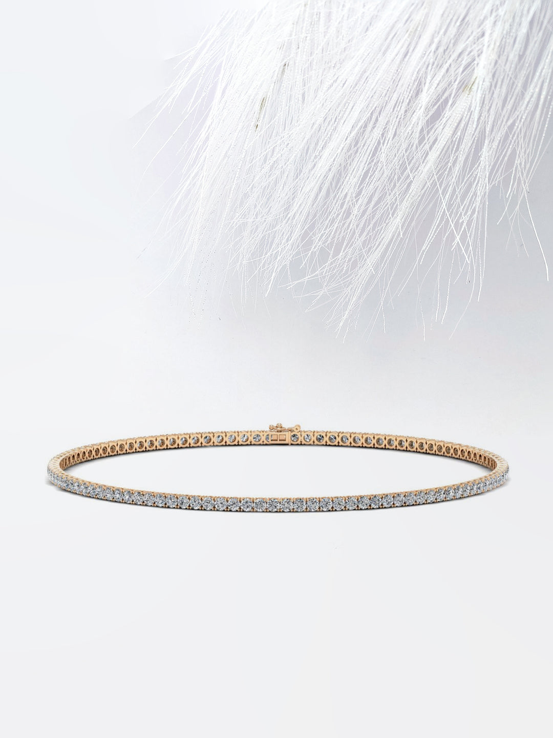 Round Cut Moissanite Riviera Diamond Tennis Necklace For Women