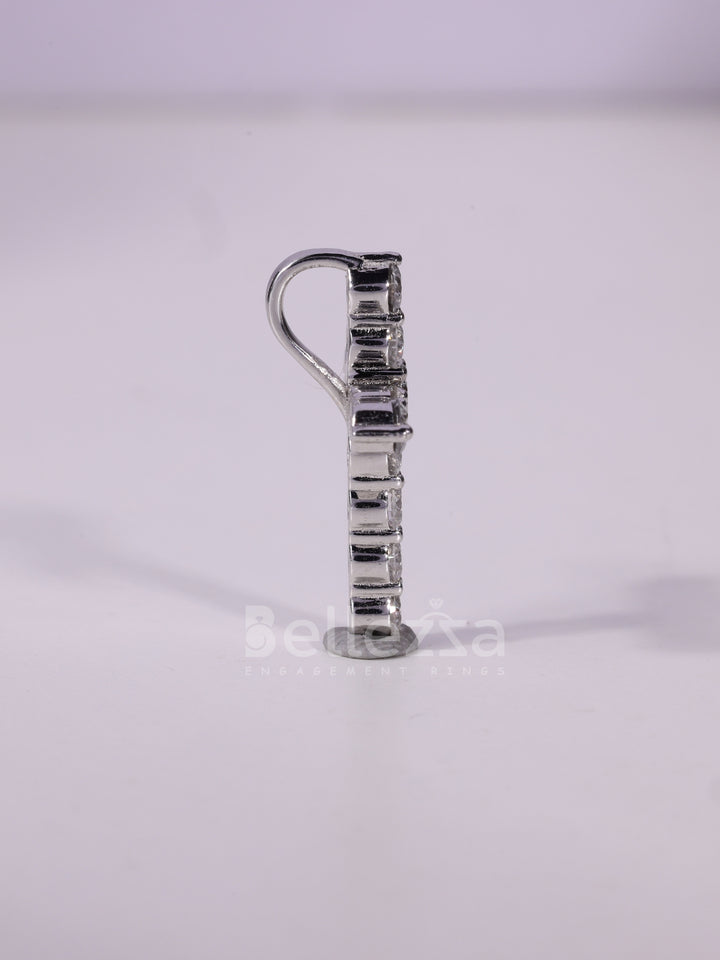 Round Cut Diamond Cross Pendant Necklace For Her