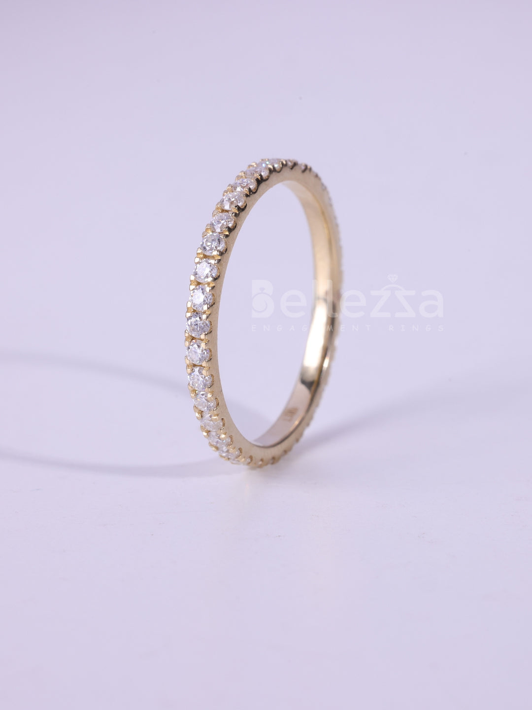 0.90TCW Round Cut Full Eternity Wedding Band For Her