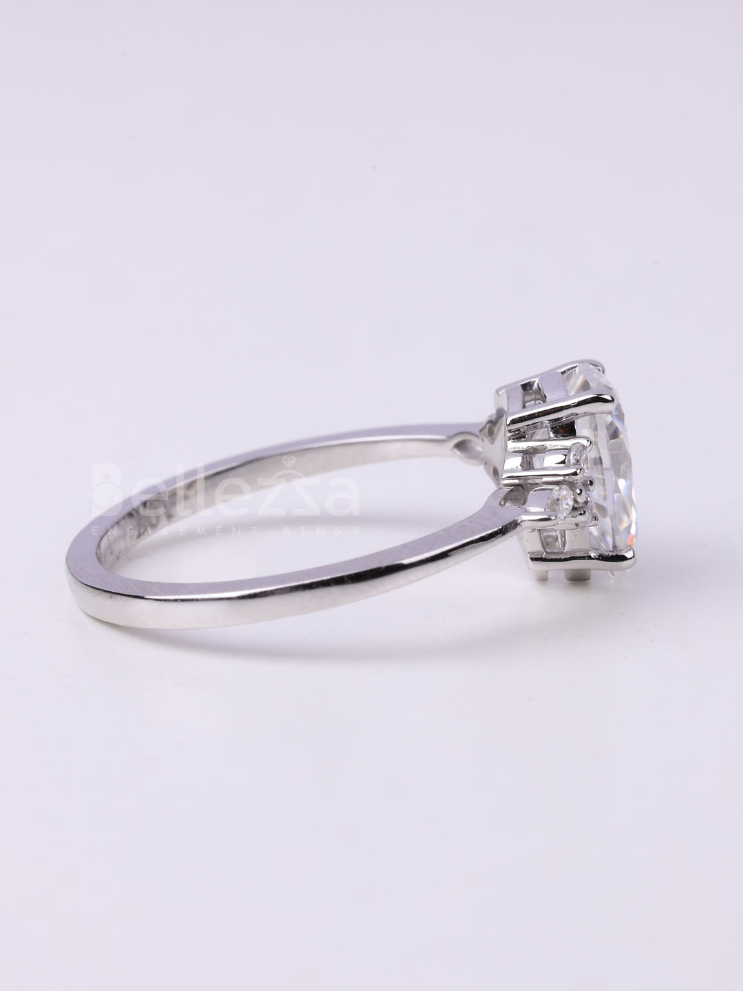 1.50CT Pear Cut Cluster Diamond Engagement Ring