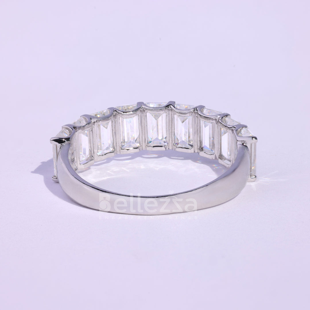 1.75 CT Emerald Cut Pave Setting Engagement Ring - Ready To Ship