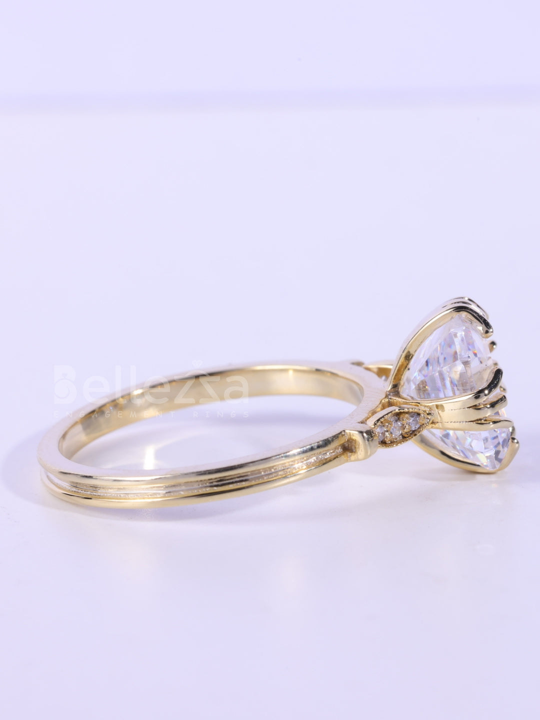 3.0CT-4.0CT Asscher Cut DImaond Unique Engagement Ring