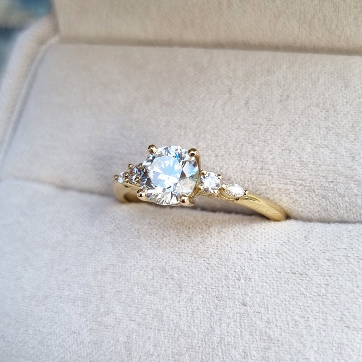 0.70 CT Round Pave Lab Grown Diamond Engagement Ring- Specailly Reserved for Stephen